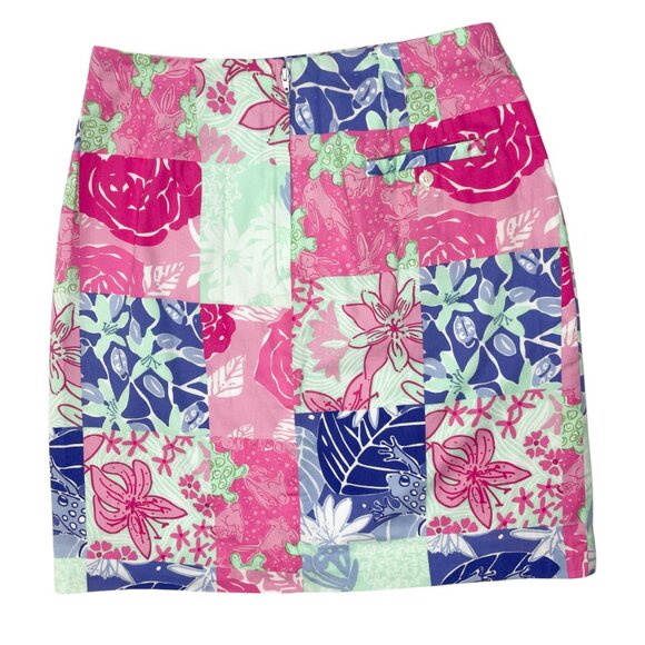 Lilly Pulitzer Women Vintage Y2K A Line Skirt Floral Charming Patchwork Small 4 - Picture 9 of 10